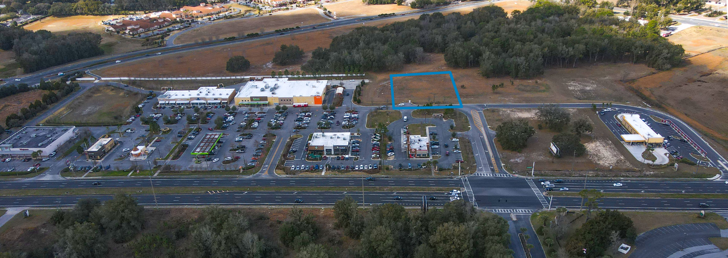 sr200-colen-built-commercial-property-parcel-3-locate-l Aerial of Prime Commercial Property on SR 200 near On Top of the World Communities Ocala, FL - Parcel 3 location offered by Colen Built Commercial