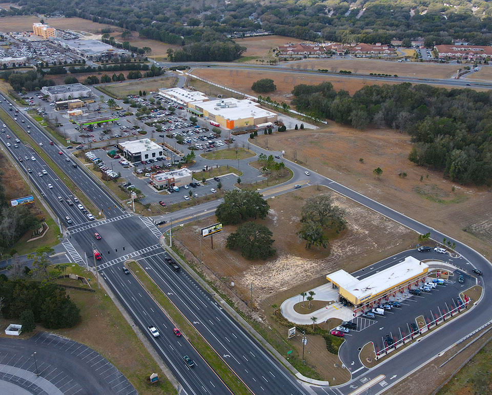 sr200-colen-built-commercial-property-parcel-3-northwest Aerial of Prime Commercial Property on SR 200 near On Top of the World Communities Ocala, FL - Parcel 3 looking northwest offered by Colen Built Commercial