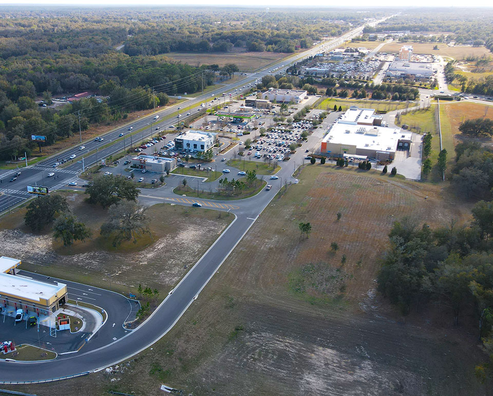 sr200-colen-built-commercial-property-parcel-3-west Aerial of Prime Commercial Property on SR 200 near On Top of the World Communities Ocala, FL - Parcel 3 looking west offered by Colen Built Commercial